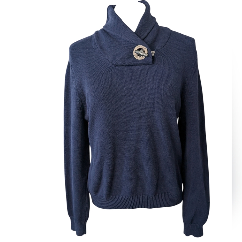 Ralph Lauren Navy Blue Cowl Neck Women's Sweater Size Large